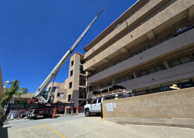 Crane Installation at Anahiem Desert Inn