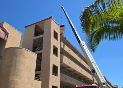 Crane Installation at Anahiem Desert Inn